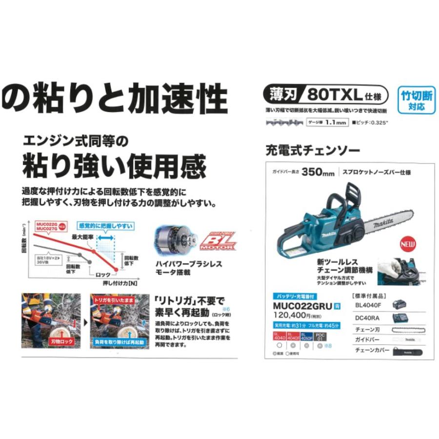 マキタ マキタ 充電式チェンソー MUC027GZR 350mm 赤 本体のみ