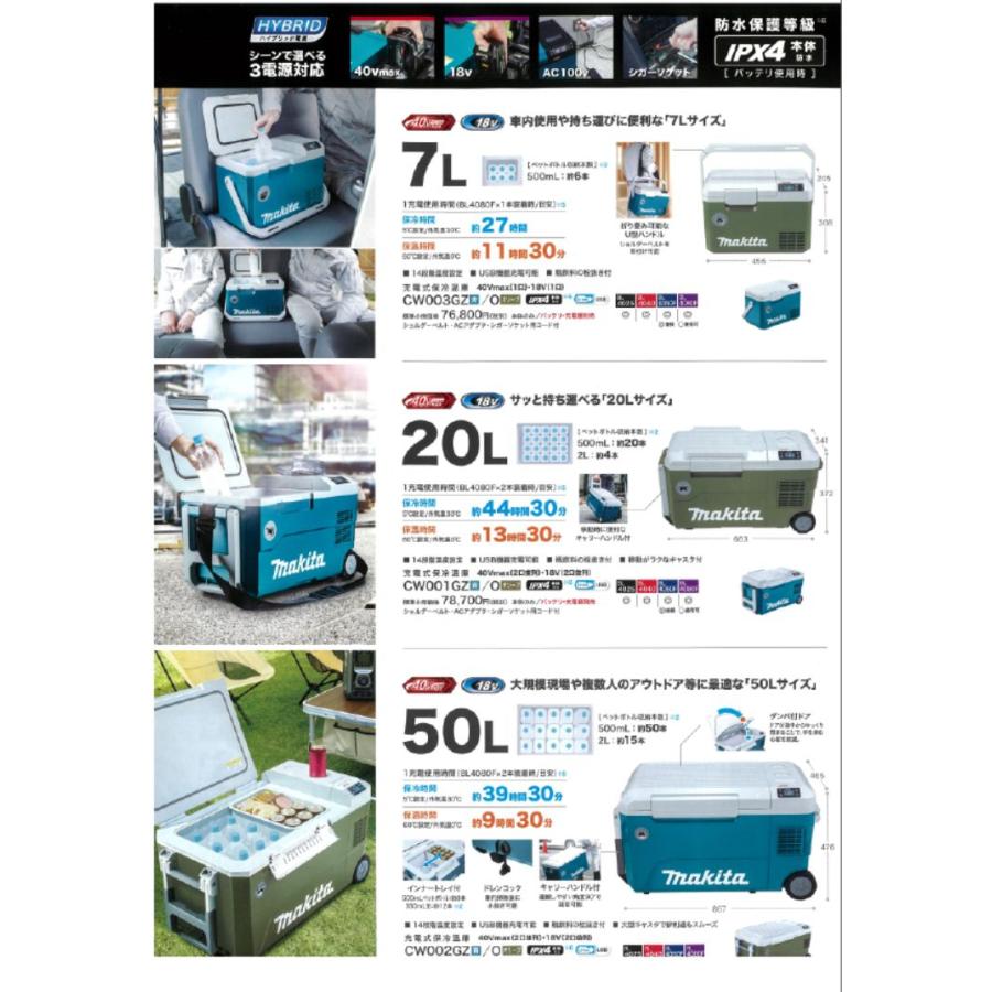 送料別途 マキタ 充電式保冷温庫 CW004G 29L 本体のみ バッテリ 送料別途 マキタ 充電式保冷温庫 CW004G 29L 本体のみ バッテリ