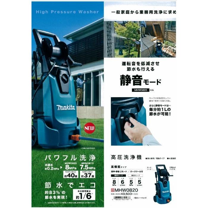 マキタ 送料別途 マキタ 高圧洗浄機 MHW0820 高機能タイプ マキタ 送料別途 マキタ 高圧洗浄機 MHW0820 高機能タイプ