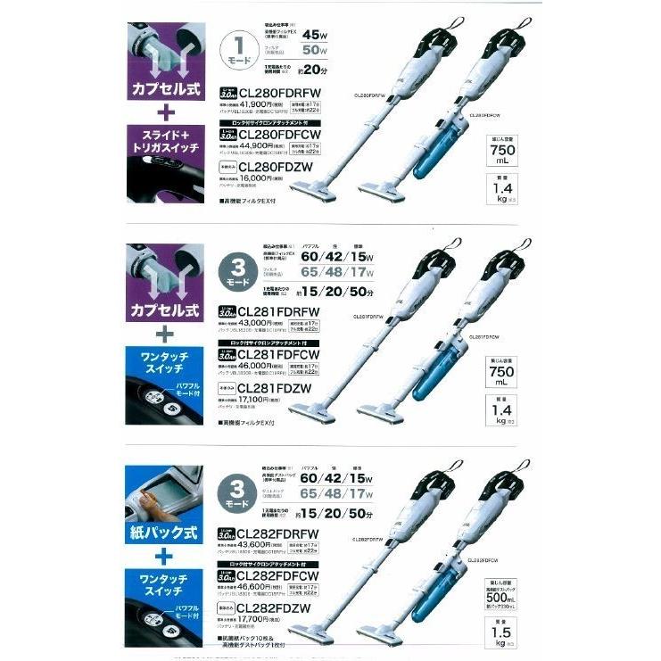 マキタ マキタ 充電式クリーナ CL280FDZC 18V カプセル式 マキタ マキタ 充電式クリーナ CL280FDZC 18V カプセル式
