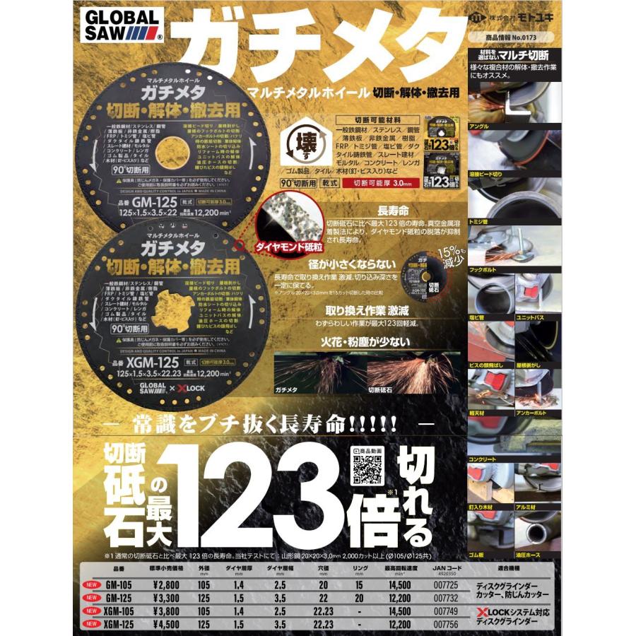 モトユキ グローバルソー ガチメタ GM-105 : 4920350007725 : おぎはら 