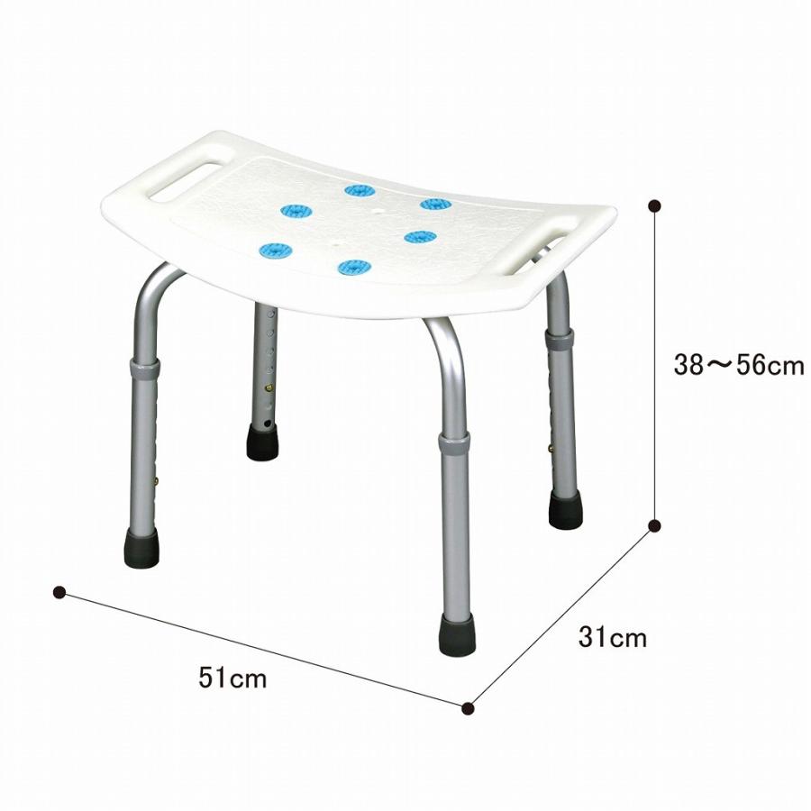 (MG) シャワーベンチDX 滑り止めパット付 介護用お風呂椅子 (A0232E)｜ogkos｜02