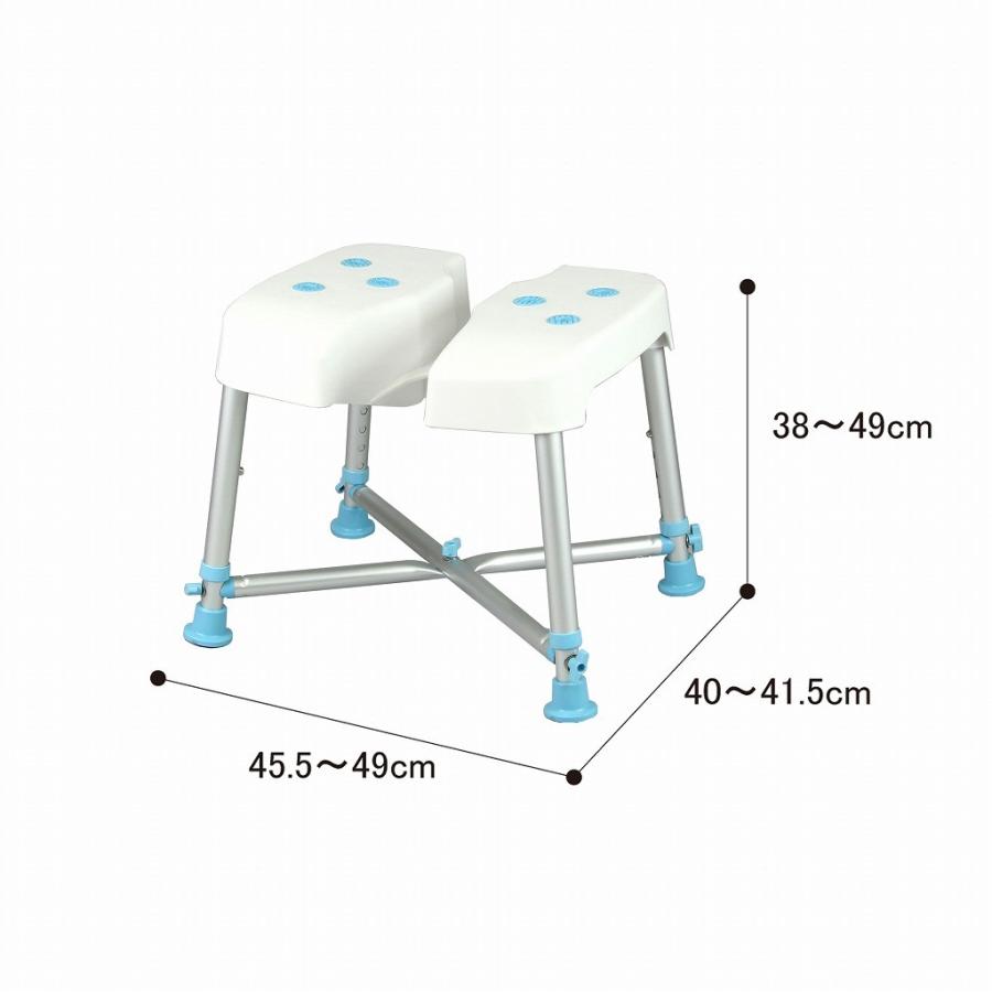 (MG) 衛生シャワーチェアST 肘掛無/背もたれ無 介護用お風呂椅子 (A0271A) |  | 01