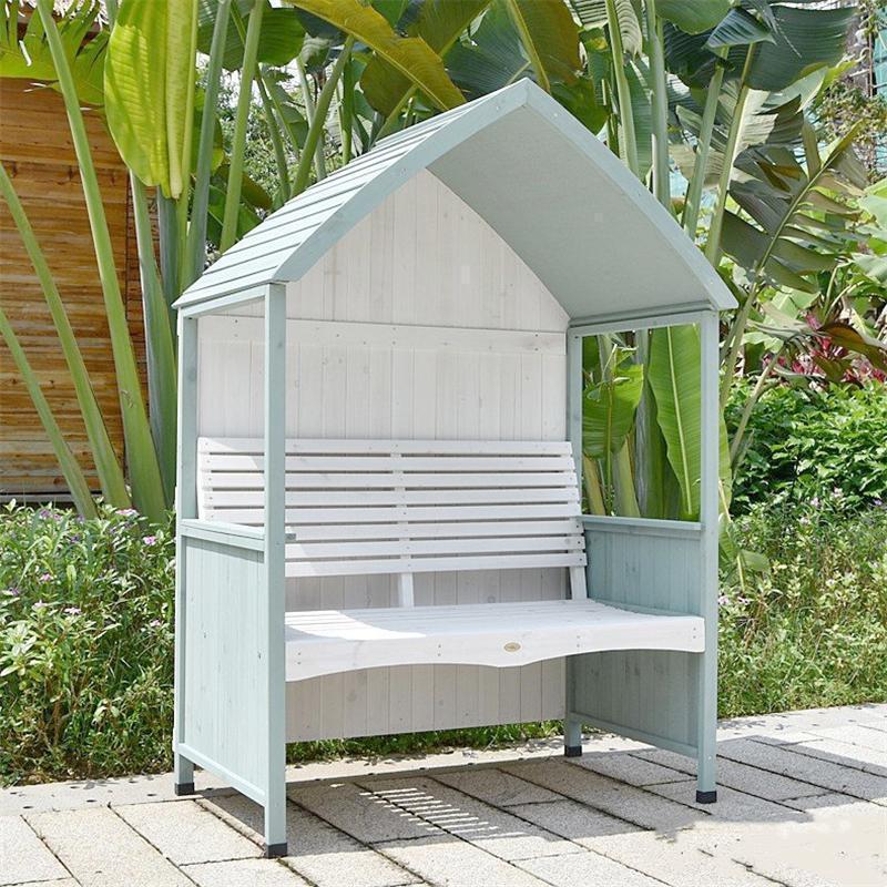 【新版】 ベンチ あずまや 亭 屋根 屋外 庭 ガゼボベンチ 日よけ 雨よけ 天然杉材 ダブル カジュアル 120.5*76*170cm 組立品 【HOV1060517949】(38080円)