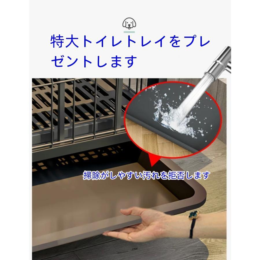 ペットケージ 鉄製 犬檻 犬小屋 ケージ ペットサークル ドッグケージ ペットフェンス 大型 中型犬用 ペット用品 ダブルドア キャスター付き 