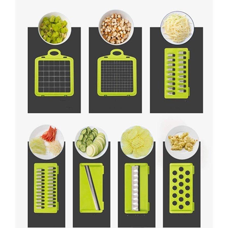 最大 オフ キッチン用品 野菜カッター スライサー カッター 家庭用 多機能 野菜カッティング おろし金 スライス 小片 大根や生姜を粉砕 調理器 ７枚のブレード Rmb Com Ar