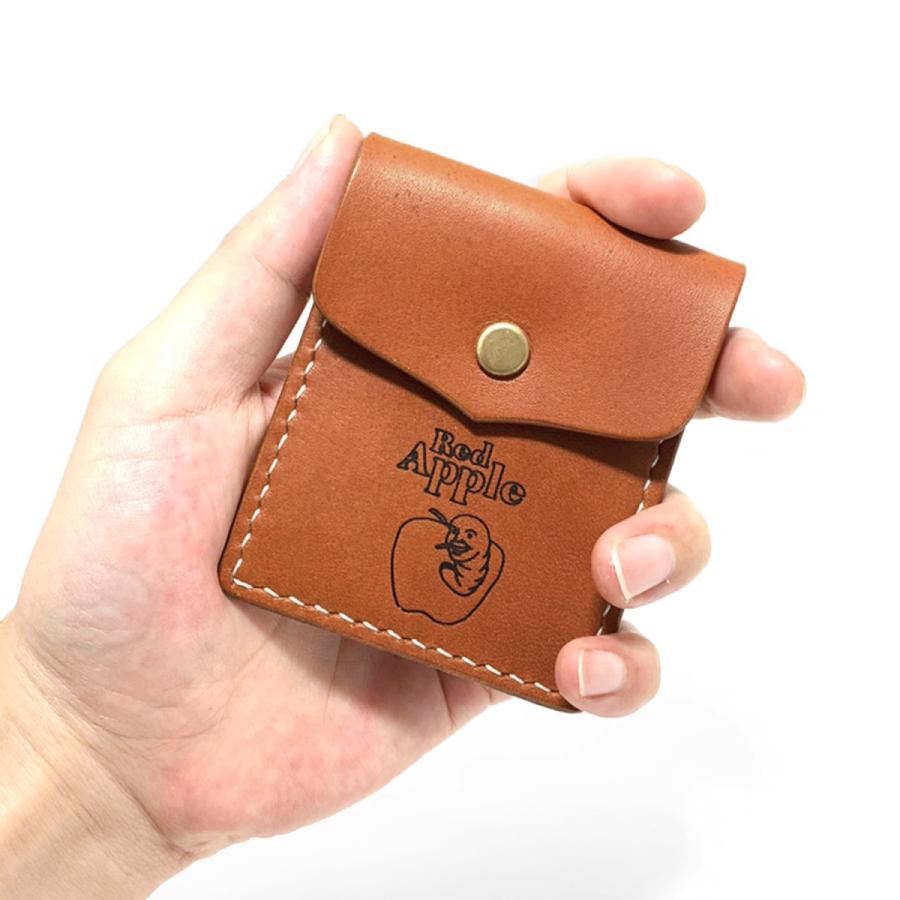 レッドアップル「RED APPLE」ロゴ 焼印 レザー 携帯灰皿 （小物入れ