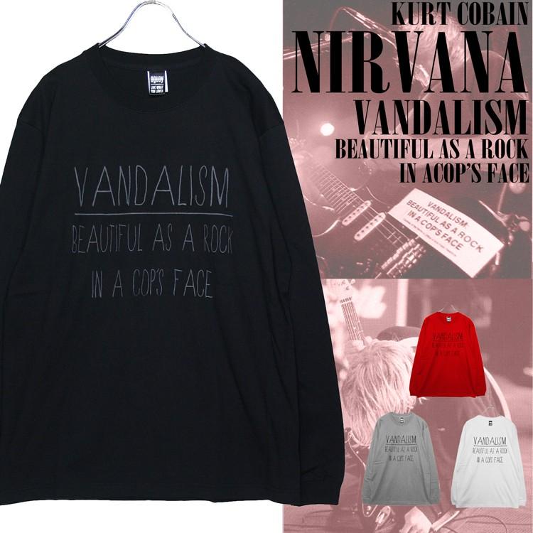 Nirvana ニルヴァーナ Vandalism リブロンt 長袖tシャツ バンドtシャツ Nirvana Lstee Vandalism Oguoy オグオイ 通販 Yahoo ショッピング