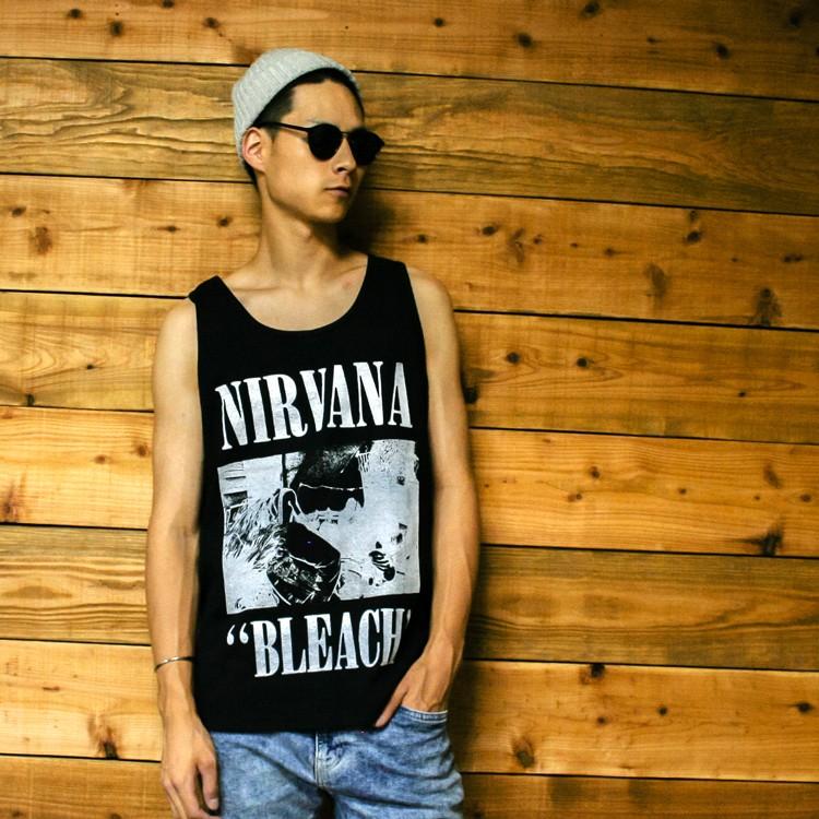 NIRVANA 「ニルヴァーナ」「BLEACH」「ブリーチ」 タンクトップ　ノースリーブ　バンドTシャツ ロックTシャツ  USA企画｜oguoy｜03