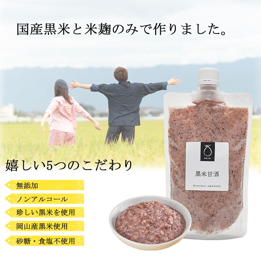 黒米甘酒 300g 米麹 無添加 国産 ノンアルコール 飲む点滴 砂糖、食塩不使用 OKiNI 小倉屋山本 | 小倉屋山本 | 01