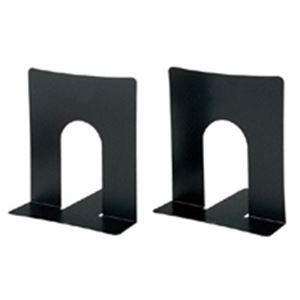 プラス ブックエンド BS102BK 幅広タイプ 黒 10組