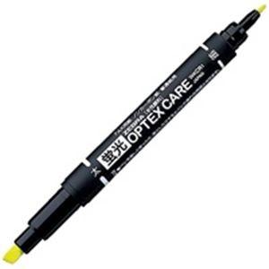 (業務用5セット) ZEBRA ゼブラ 蛍光マーカー/蛍光オプテックスケア 〔黄〕 10本入り 水性顔料インク WKCR1-Y