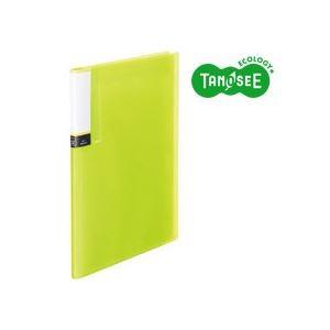 （まとめ）TANOSEE クリアブック（透明表紙） A4タテ 12ポケット グリーン 60冊