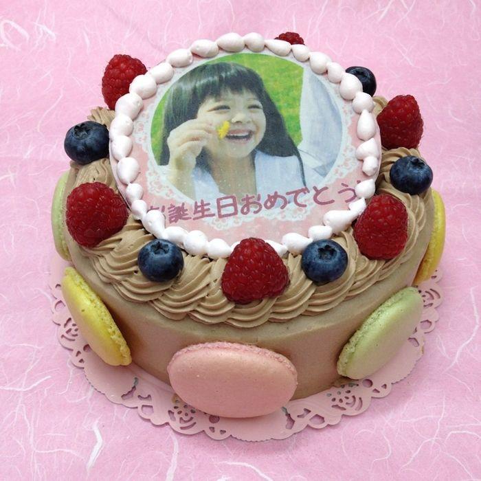 冷凍生チョコレートケーキ　バースデーケーキ　お誕生日　パーティー　記念日　サプライズ（丸）9号