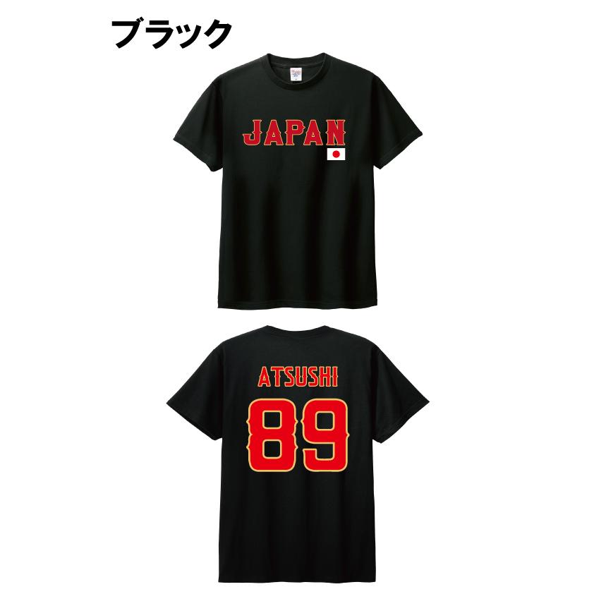 綿100%　背番号 名前 プリント　コミコミ価格　野球　日本代表　応援Tシャツ　2023 WBC　オリンピック　ユニフォーム風　背番号　ネーム　プロ野球　侍ジャパン｜ohana2008｜03