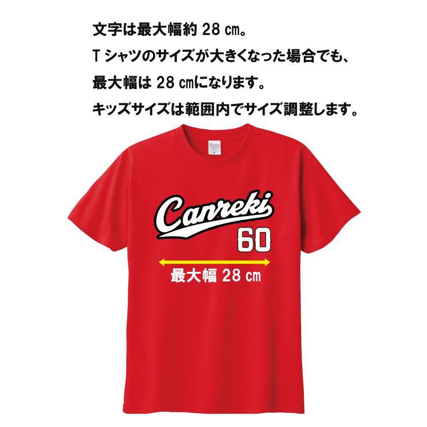 還暦 祝い 綿100% 背番号 名前 プリント コミコミ価格 野球 応援T