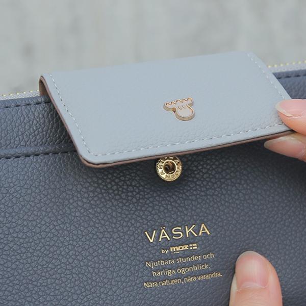 VASKA by moz モズ 財布 長財布 レディース スピナー ブランド 使いやすい 札入れ ラウンドファスナー バイカラー おしゃれ 北欧  可愛い｜ohana33｜12