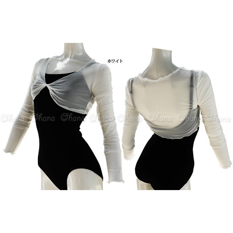 Alicia アリシアダンスウェア 黒 メッシュ クロップドトップ 長袖