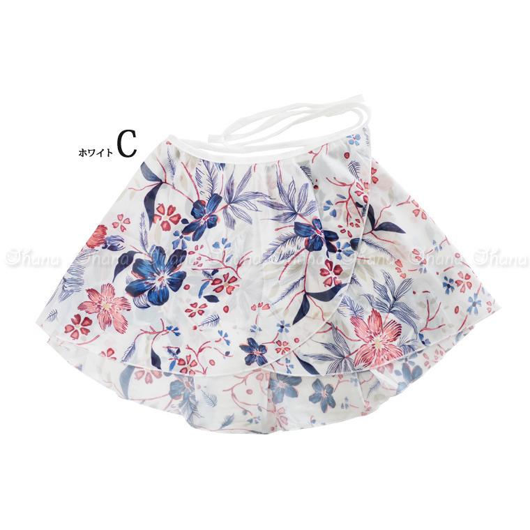 バレエスカート単品 ジュニアから大人用 花柄シフォン巻きスカート