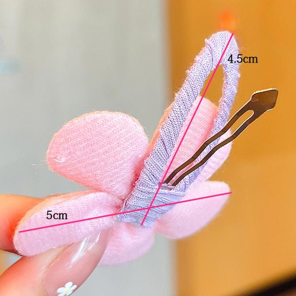 お花ヘアクリップ2個セット 5cm ヘアアクセサリー ぱっちん留め 髪どめ