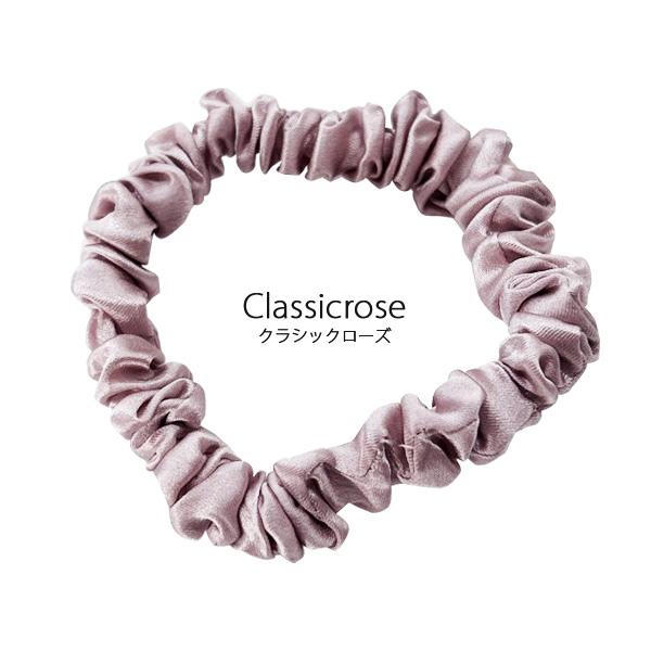 ミニシュシュ シルク 100% 髪ゴム 跡がつきにくい 髪留め ヘアゴム
