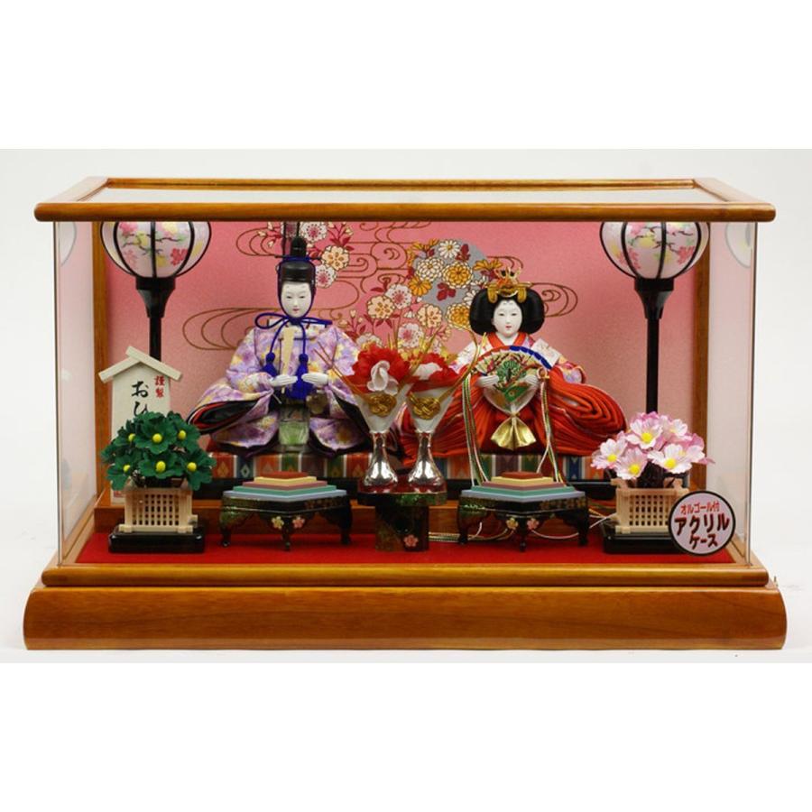 雛人形 ケース飾り コンパクト ひな人形 お雛様 ケース ひな人形 親王