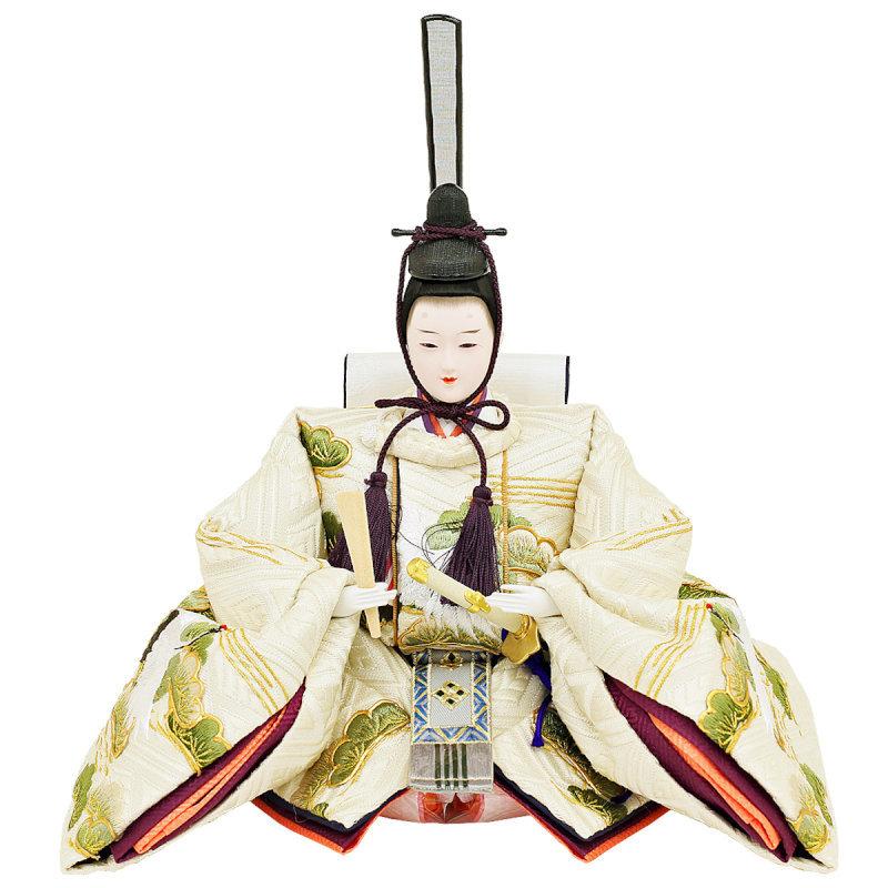 「人气商品」 雛人形 親王飾り 人形工房天祥オリジナル 衣装着ひな人形 束帯十二単 「新古今雛 大三五親王 京都西陣裂地：金駒刺繍」 【LWH2458197481】(88268円)