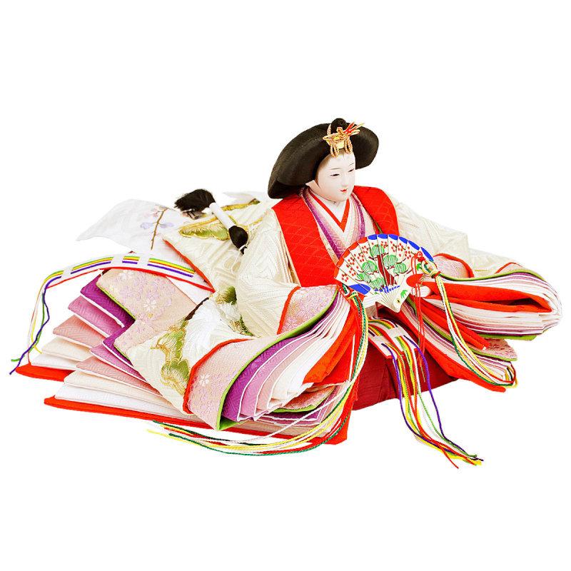 「人气商品」 雛人形 親王飾り 人形工房天祥オリジナル 衣装着ひな人形 束帯十二単 「新古今雛 大三五親王 京都西陣裂地：金駒刺繍」 【LWH2458197481】(88268円)