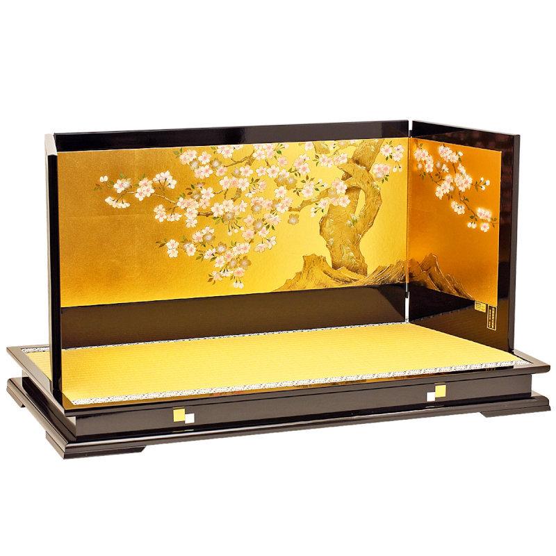 ローボード 雛人形 親王飾り 人形工房天祥オリジナル 衣装着ひな人形 束帯十二単 「新古今雛 大三五親王 京都西陣裂地：金駒刺繍」 【2250386163】(80806円)