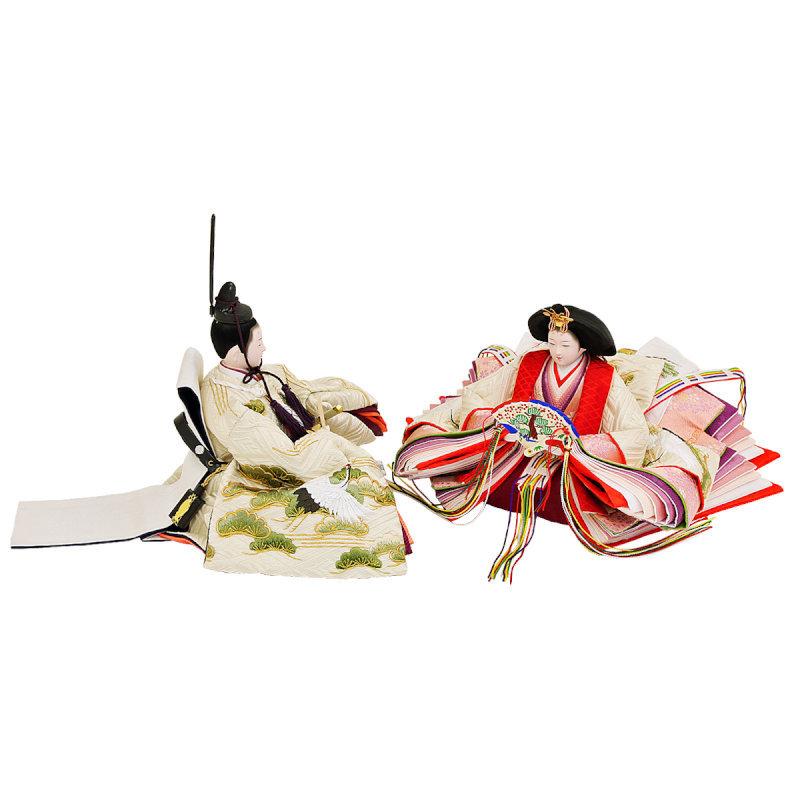 【訳あり品】 雛人形 親王飾り 人形工房天祥オリジナル 衣装着ひな人形 束帯十二単 「新古今雛 大三五親王 京都西陣裂地：金駒刺繍」 【JS2779381295】(99801円)