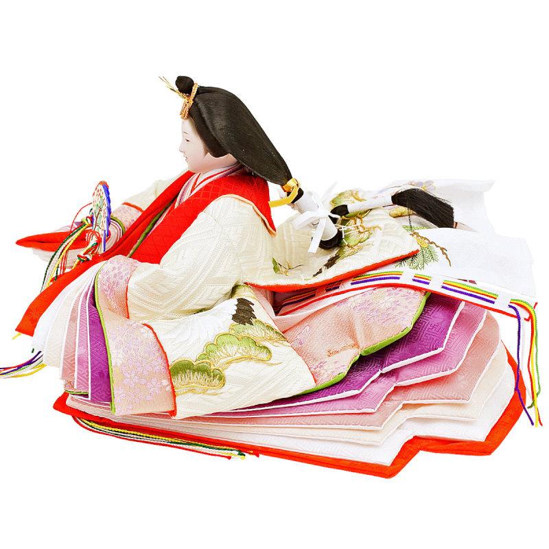 【訳あり品】 雛人形 親王飾り 人形工房天祥オリジナル 衣装着ひな人形 束帯十二単 「新古今雛 大三五親王 京都西陣裂地：金駒刺繍」 【JS2779381295】(99801円)