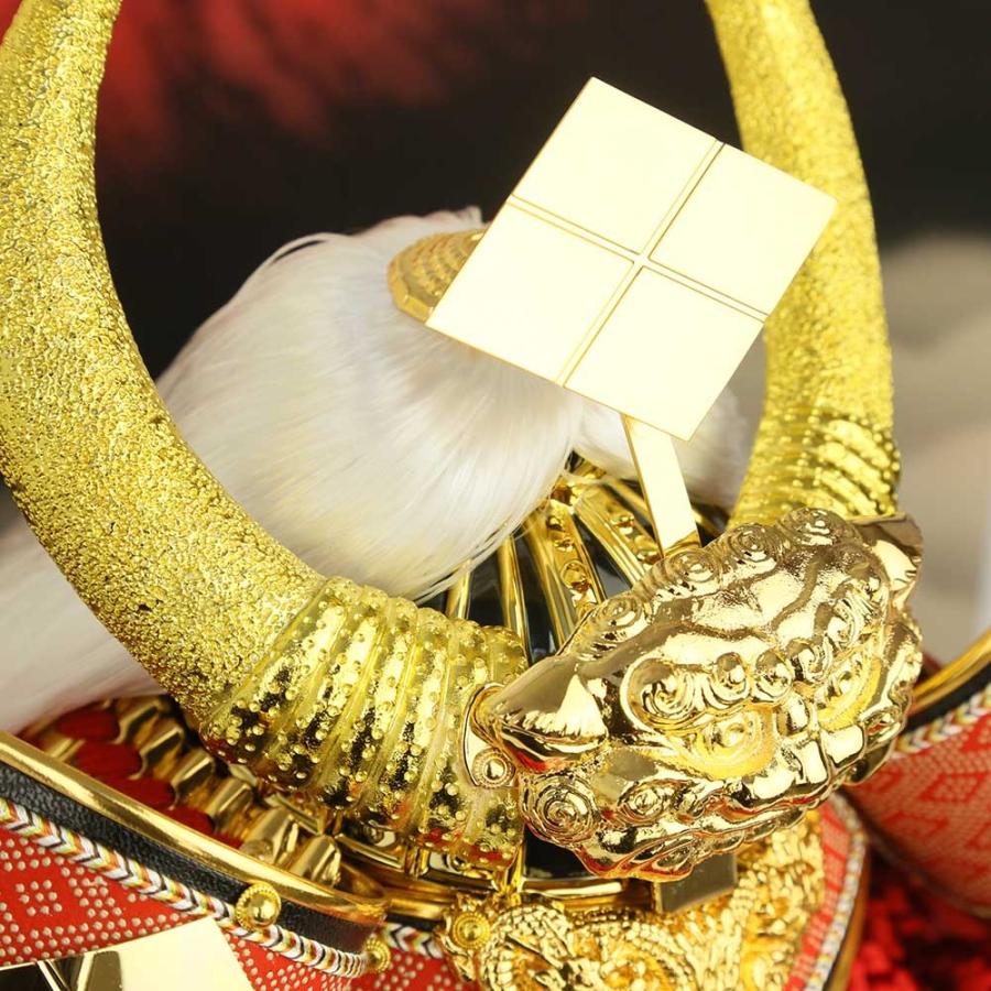 新春SALE！ 五月人形 兜飾り コンパクト 兜10号 武田信玄公之兜 10号赤印伝武田(櫃付) 赤富士屏風 初節句 お祝い 端午の節句 子供の日 【XUR1518584141】(54529円)