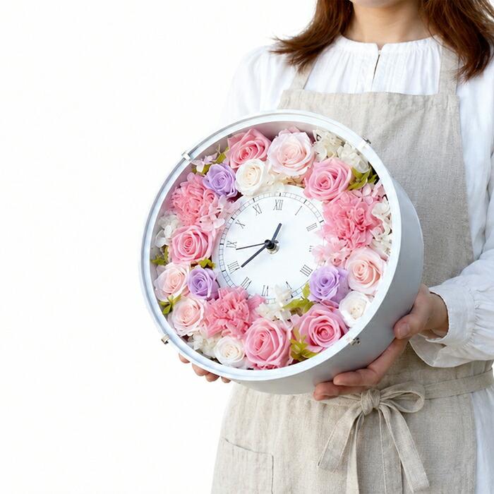 プリティ マーメイド プリザーブドギフト 咲き続ける魔法のお花 時計