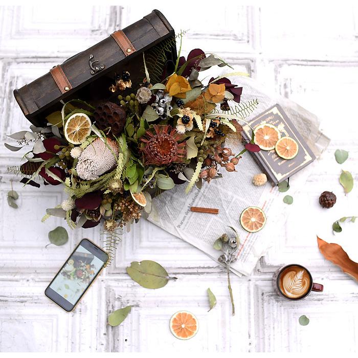 プリティ マーメイド 玄関 花 ドライフラワー 『バルバロッサーの箱