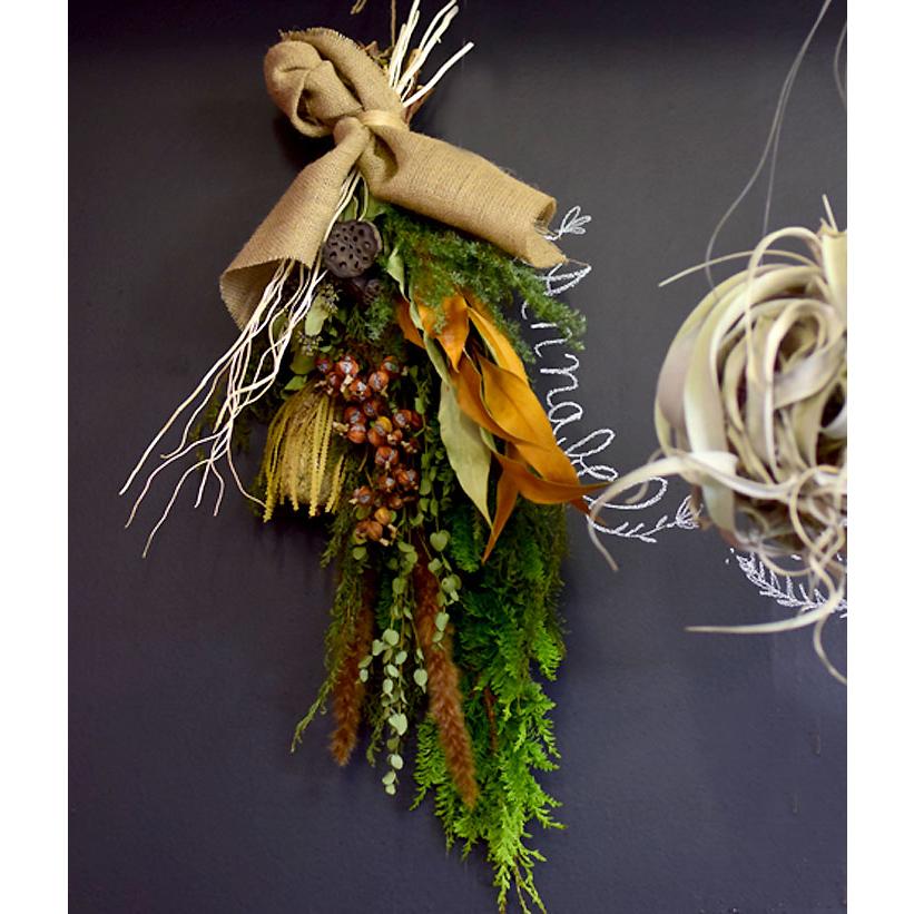 ドライフラワー　リース　スワッグ　2点セット ドライフラワーリース＆スワッグの展示・販売を始めました