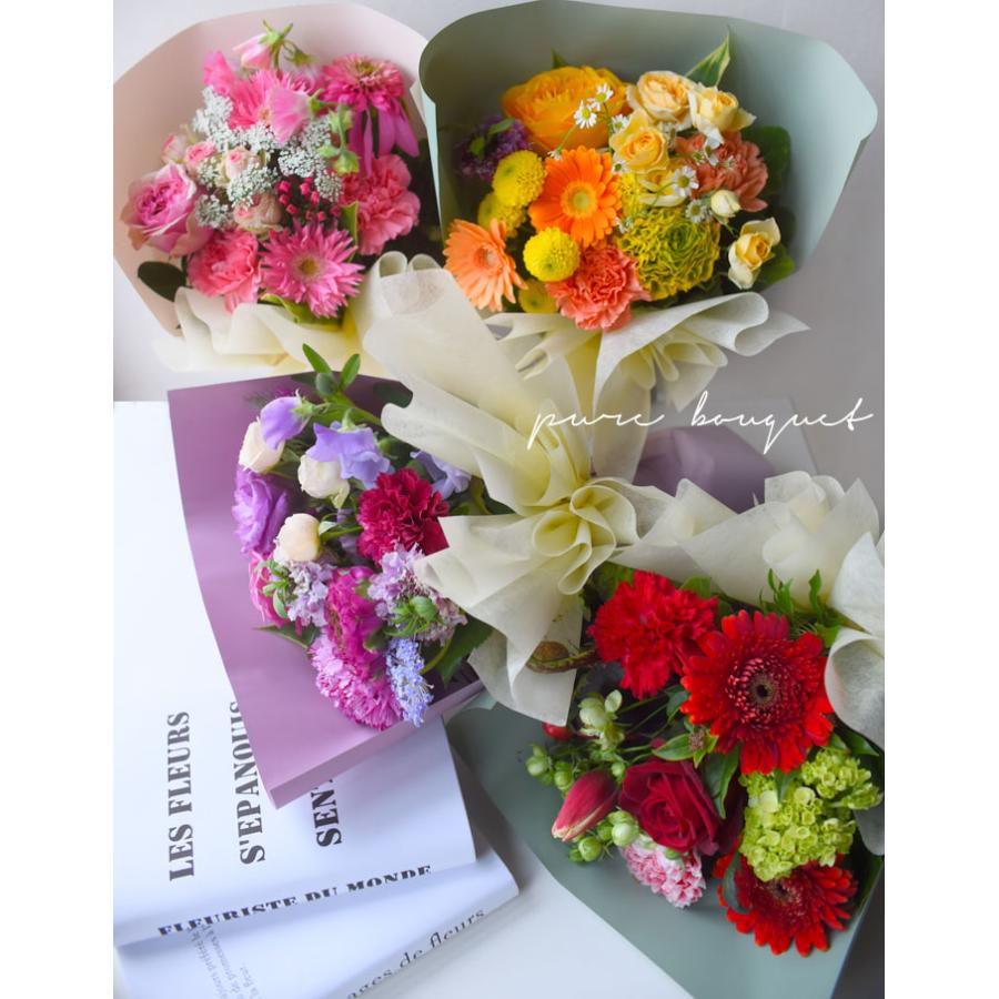 最短翌日届け 13時まで 花束 花 誕生日 母の日 プレゼント フラワー おまかせ ピュアブーケ 生花 お花 女性 バラ  卒業式 送別 退職 ブルー 青 祝い ギフト | プリティ マーメイド | 06