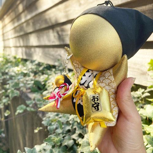 ゴールドさるぼぼ セット 金運 宝くじ運・勝負運 飛騨高山