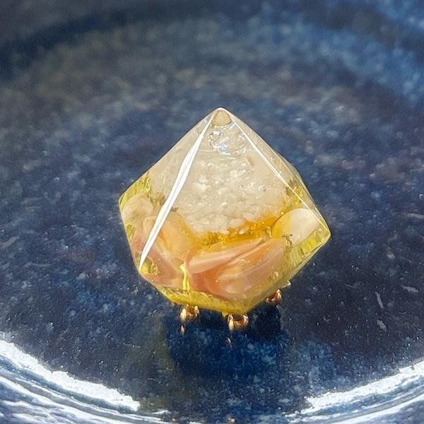 蓄光タイプ】龍神のすず 黄龍｜暗闇で光る盛り塩オーブ｜シトリン