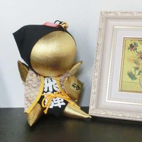 さるぼぼ　特大サイズ　ジャンボ　ぬいぐるみ　BIG　黄色　金運　お守り　飛騨 金運 さるぼぼ ゴールド 大きい 宝くじ運 勝負運 お守り 金色 最強