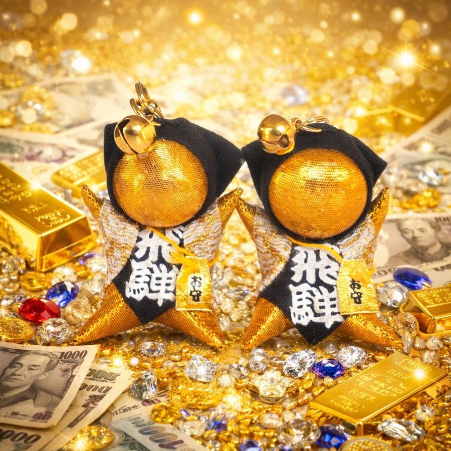金運 さるぼぼ 2個セット 出世運 開運 金運 お守り ゴールド サルボボ