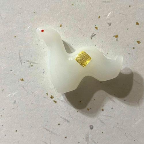 金箔入り 蛇（へび）巳 2025 白ヘビ 白蛇 置物 厄除け 厄年