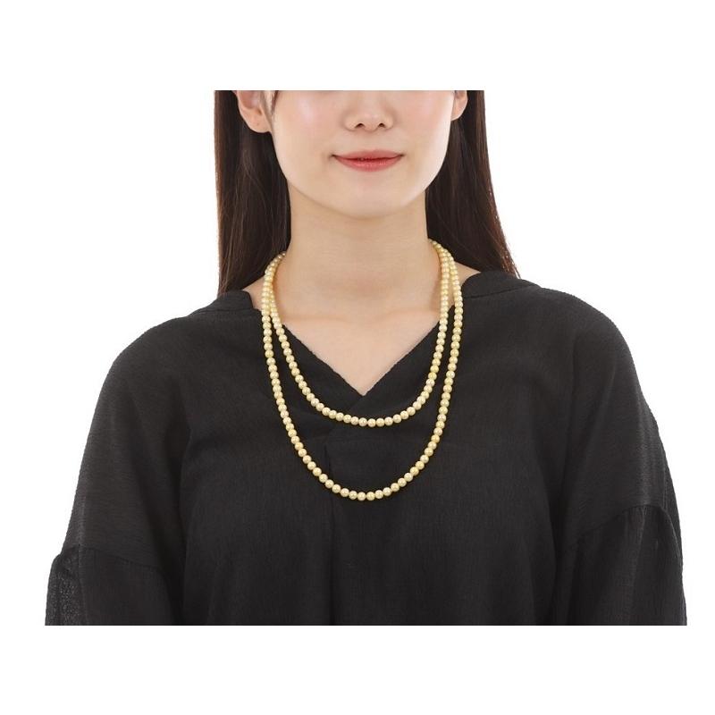 あこや 真珠 本真珠 アコヤ真珠 パール ロング ネックレス ゴールド  