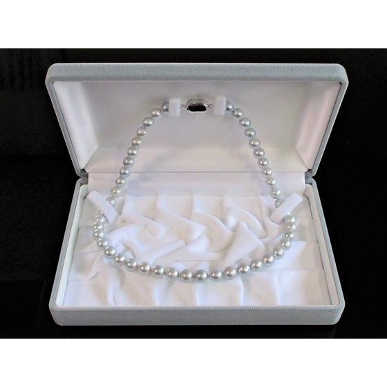 N433アコヤ真珠編みネックレス3.5～4.0㎜&7.0～8.0㎜グレー入本真珠 N433アコヤ真珠編みネックレス3.5～4.0㎜&7.0～8.0㎜グレー入本真珠