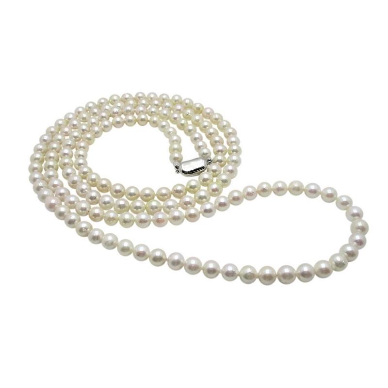 あこや真珠ロングネックレスあこや真珠ネックレス本真珠ロング