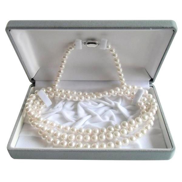 あこや 真珠 本真珠 アコヤ真珠 パール ロング ネックレス ホワイト