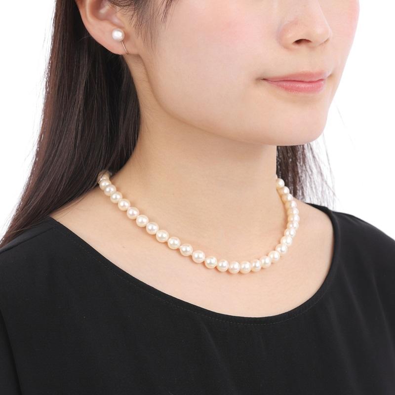 あこや 真珠 本真珠 アコヤ真珠 パール ネジバネ イヤリング（ピアス 