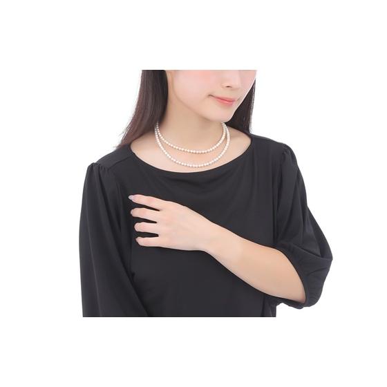 あこや 真珠 本真珠 アコヤ真珠 ベビーパール セミロング ネックレス ホワイト 4.5-5.0mm 80cm 入学式 卒業式 冠婚葬祭 フォーマル カジュアル 結婚式 爆買の画像