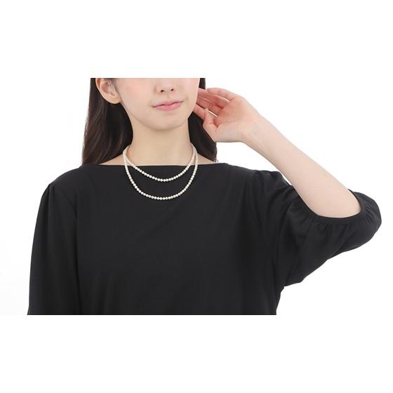 アコヤ本真珠セミロングネックレスホワイト系75cm あこや 真珠 本真珠 アコヤ真珠 ベビーパール セミロング ネックレス