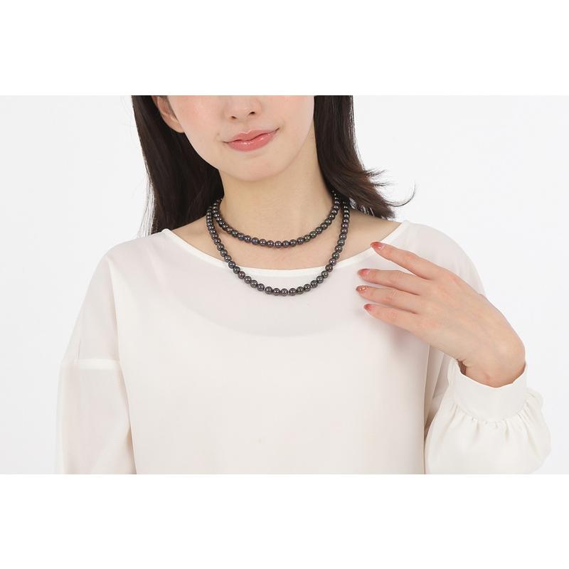 あこや 真珠 本真珠 アコヤ真珠 パール セミロング ネックレス 