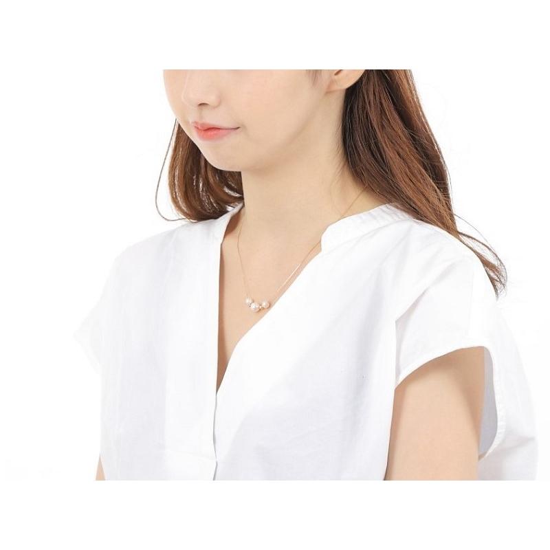あこや 真珠 本真珠 アコヤ真珠 パール K18YG ミラーボール スルー ネックレス ホワイト 7.0-7.5 5.5-6.0mm 入学式 卒業式 フォーマル カジュアル 結婚式_6